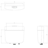 Slimline Pull Cord Single Flush Cistern